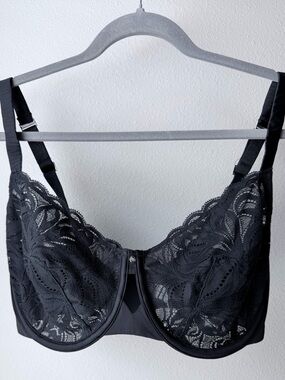 Bare Necessities Black Lace Underwire Support Bra